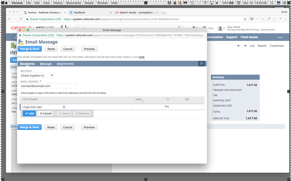 How to Use the NetSuite Payment Plugin To Email An Invoice with a